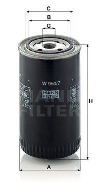 MANN-FILTER Filtrs, Hidropacēlāja sistēma W 950/7