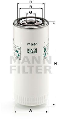 MANN-FILTER Eļļas filtrs W 962/8