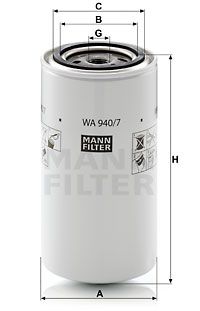 MANN-FILTER Dzesēšanas šķidruma filtrs WA 940/7