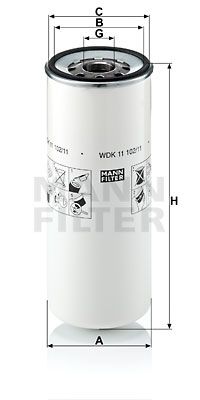 MANN-FILTER Топливный фильтр WDK 11 102/11