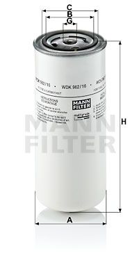 MANN-FILTER Топливный фильтр WDK 962/16