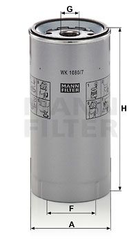 MANN-FILTER Degvielas filtrs WK 1080/7 x