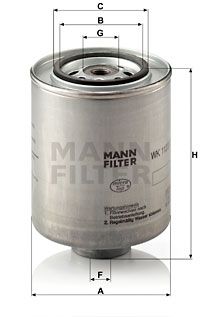 MANN-FILTER Топливный фильтр WK 1123/1