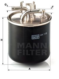 MANN-FILTER Degvielas filtrs WK 1136