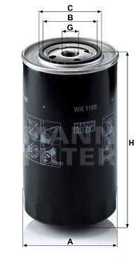 MANN-FILTER Degvielas filtrs WK 1168