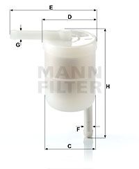 MANN-FILTER Degvielas filtrs WK 42/12