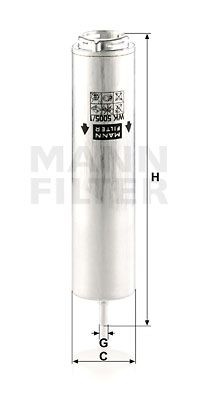 MANN-FILTER Degvielas filtrs WK 5005/1 z