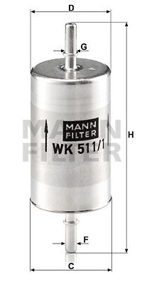 MANN-FILTER Топливный фильтр WK 511/1