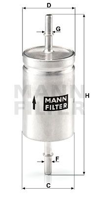 MANN-FILTER Degvielas filtrs WK 512