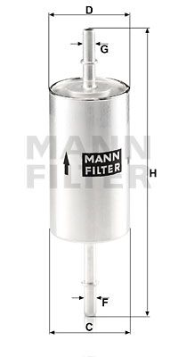 MANN-FILTER Degvielas filtrs WK 512/1