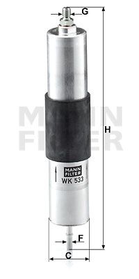 MANN-FILTER Degvielas filtrs WK 533