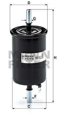 MANN-FILTER Degvielas filtrs WK 55/2