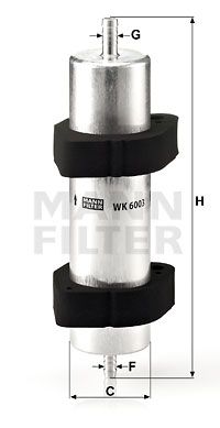 MANN-FILTER Degvielas filtrs WK 6003