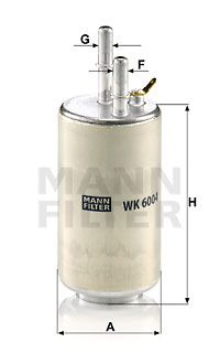 MANN-FILTER Degvielas filtrs WK 6004