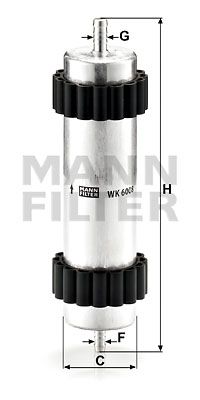 MANN-FILTER Degvielas filtrs WK 6008