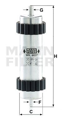 MANN-FILTER Топливный фильтр WK 6037