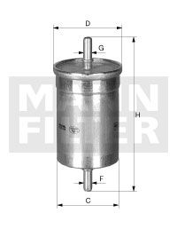 MANN-FILTER Degvielas filtrs WK 612