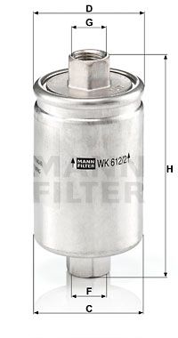 MANN-FILTER Degvielas filtrs WK 612/2
