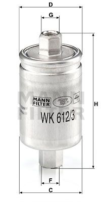 MANN-FILTER Degvielas filtrs WK 612/3