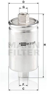 MANN-FILTER Degvielas filtrs WK 612/5