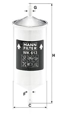 MANN-FILTER Degvielas filtrs WK 613