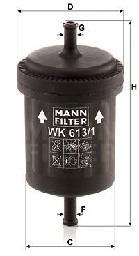MANN-FILTER Топливный фильтр WK 613/1