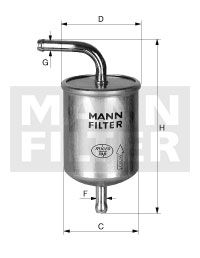 MANN-FILTER Топливный фильтр WK 614/1
