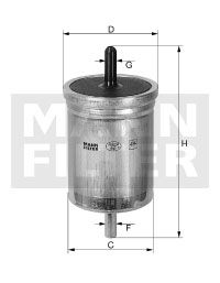 MANN-FILTER Degvielas filtrs WK 614/19