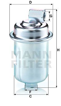 MANN-FILTER Degvielas filtrs WK 614/44