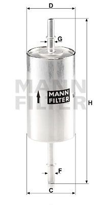 MANN-FILTER Degvielas filtrs WK 614/46