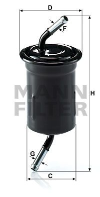 MANN-FILTER Degvielas filtrs WK 614/9