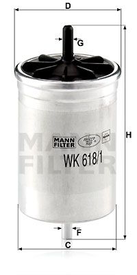 MANN-FILTER Degvielas filtrs WK 618/1