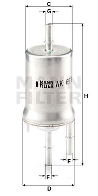 MANN-FILTER Degvielas filtrs WK 69