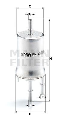 MANN-FILTER Degvielas filtrs WK 69/1