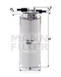 MANN-FILTER Топливный фильтр WK 7002