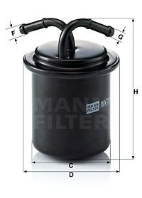 MANN-FILTER Degvielas filtrs WK 711