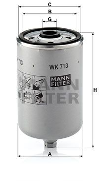 MANN-FILTER Degvielas filtrs WK 713