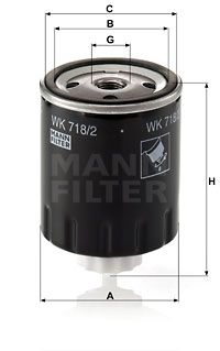 MANN-FILTER Degvielas filtrs WK 718/2