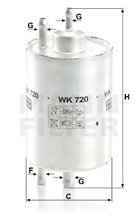 MANN-FILTER Degvielas filtrs WK 720