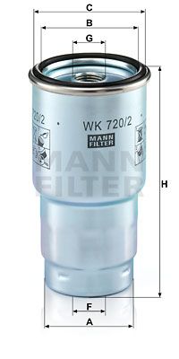 MANN-FILTER Degvielas filtrs WK 720/2 x