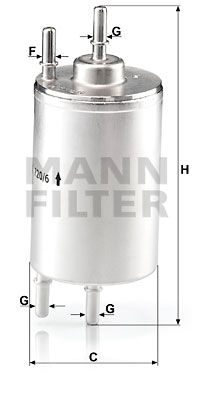 MANN-FILTER Degvielas filtrs WK 720/6
