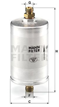MANN-FILTER Degvielas filtrs WK 726/3