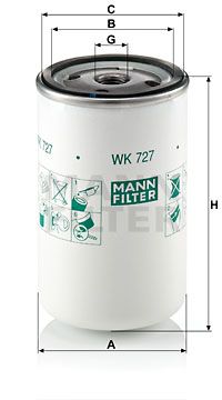 MANN-FILTER Degvielas filtrs WK 727