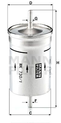 MANN-FILTER Топливный фильтр WK 730/1