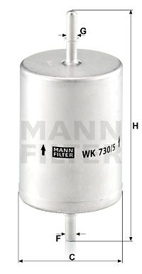 MANN-FILTER Топливный фильтр WK 730/5