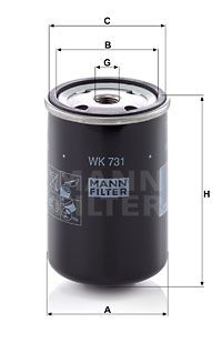 MANN-FILTER Degvielas filtrs WK 731