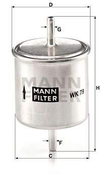 MANN-FILTER Топливный фильтр WK 79