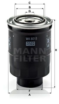 MANN-FILTER Топливный фильтр WK 8018 x