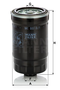 MANN-FILTER Degvielas filtrs WK 8019/1