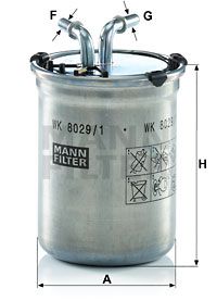 MANN-FILTER Топливный фильтр WK 8029/1